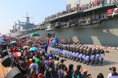 Soldaten auf dem Sattahip Marinestation.
