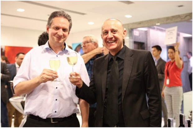 Peter Lampl mit seinem Geschäftspartner Dr. Eder.