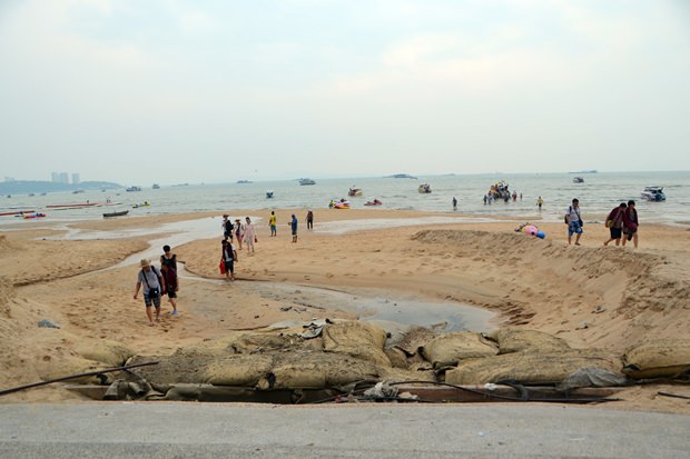 Die Überschwemmung bei den Beachroad-Sois 4-6. 