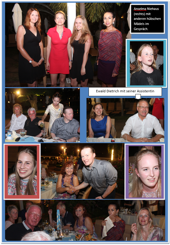 Bilder-Collage vom Dinnerabend mit der Kelly Family.
