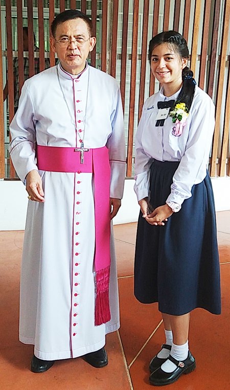 Rita mit Bischof Silvio. 