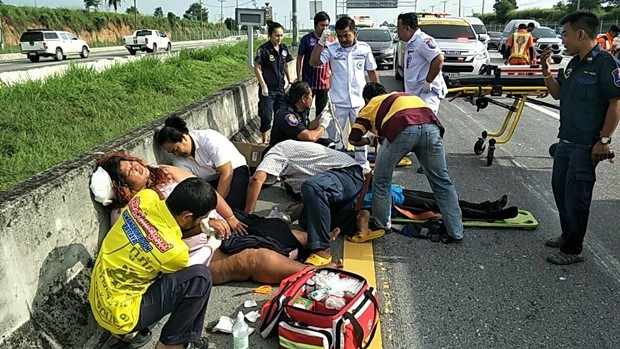 Unfall mit 8 Verletzten auf dem Motorweg 7.