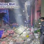 (Pattaya News 1) Huge explosion wrecks buildings on Pattaya Central Road pic 1 NEW copy